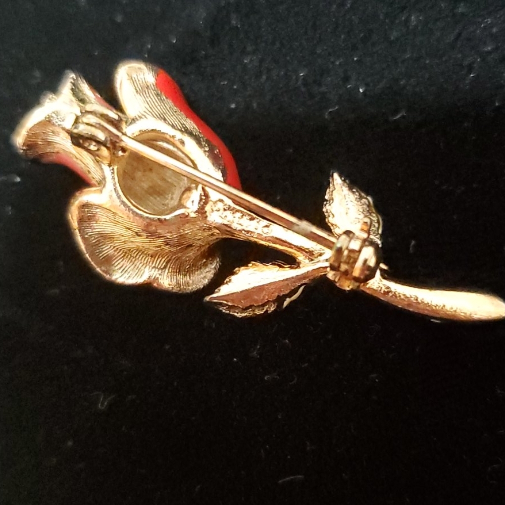 Vintage Tacoa rose pin - Picture 3 of 4